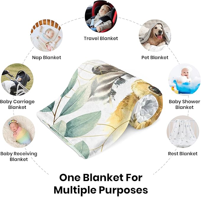 J&SBGFT Personalized Baby Blanket for Boys,Customized Name Blanket with Name, Receiving Blankets for Toddlers Kids Nursery Stroller Crib Decor Throw, 30x40, Color19