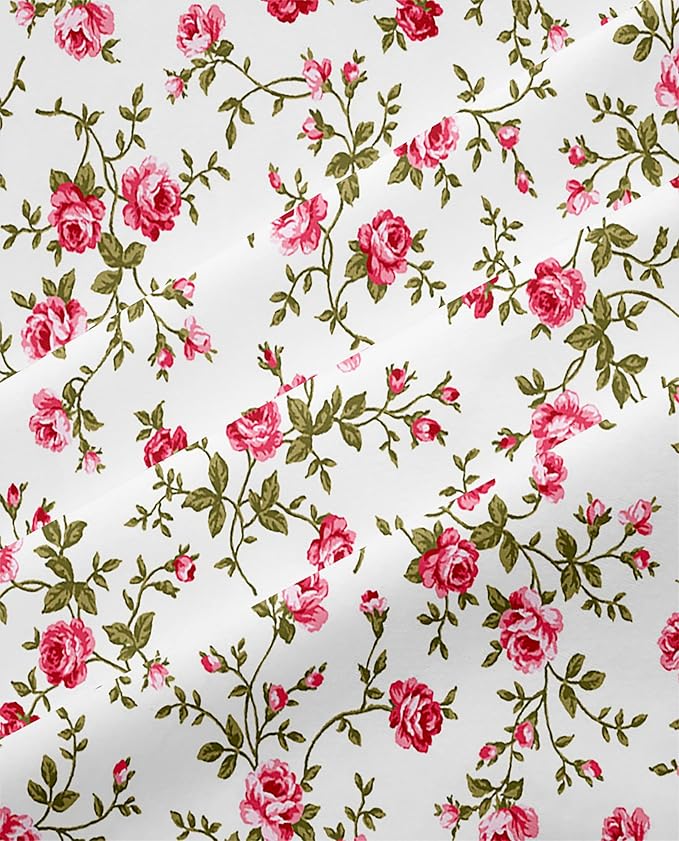 Pink Floral Duvet Cover King Girls Garden Floral Bedding Set Vintage Style Aesthetic Flower Comforter Cover 1 Duvet Cover with 2 Pillowcases Flowers Botanical Duvet Cover with Zipper Closure