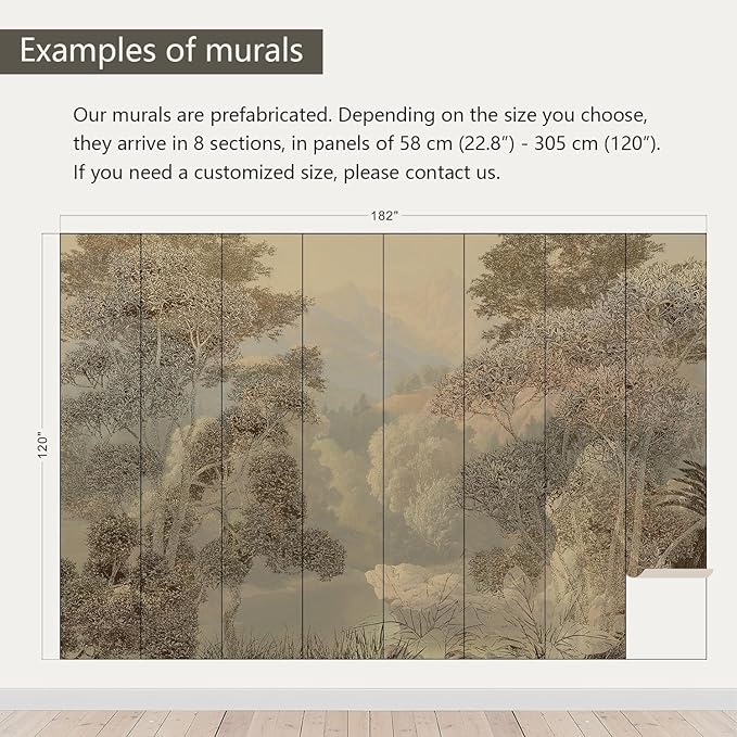 AFZEVEB-Tropical Jungle Wallpaper Landscape Tree Wall murals for Bedroom 182"x120"(Not Peel and Stick)