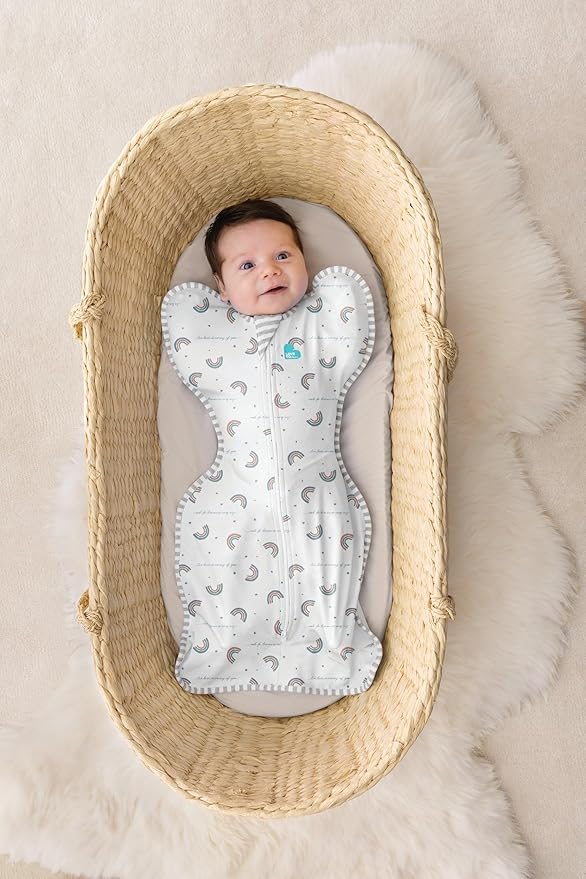 Love to Dream Swaddle UP, Baby Sleep Sack, Self-Soothing Swaddles for Newborns, Improves Sleep, Snug Fit Helps Calm Startle Reflex, New Born Essentials for Baby, 1.0 TOG, 13-19 lbs, Rainbow Dream