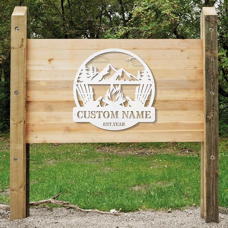 Custom Metal Signs Metal Name Sign Metal Wall Art Split Letter Monogram Wall Decor Metal Wall Art Last Name Sign Family Name Sign Personalized Wedding Gift Fire Pit Sign Outdoor Decor Cabin Sign