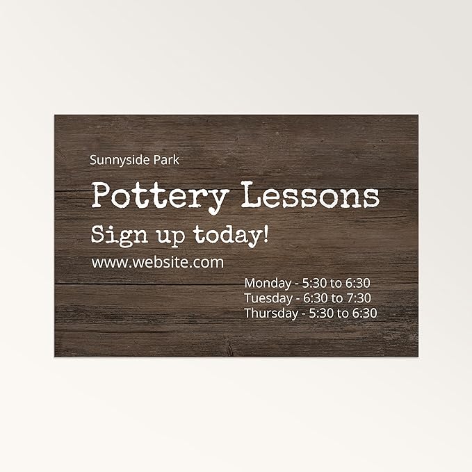 STAPLES - Personalized Semi-Gloss Poster - 18W" x 12L" Custom Print - Ideal for Home or Office Décor (Wood)