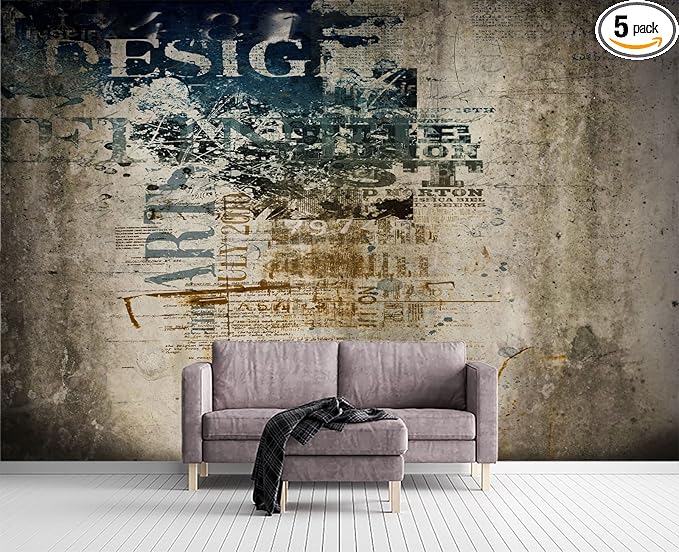 Retro Graffiti Wall Mural Wallpaper for Bedroom 103" x 69"