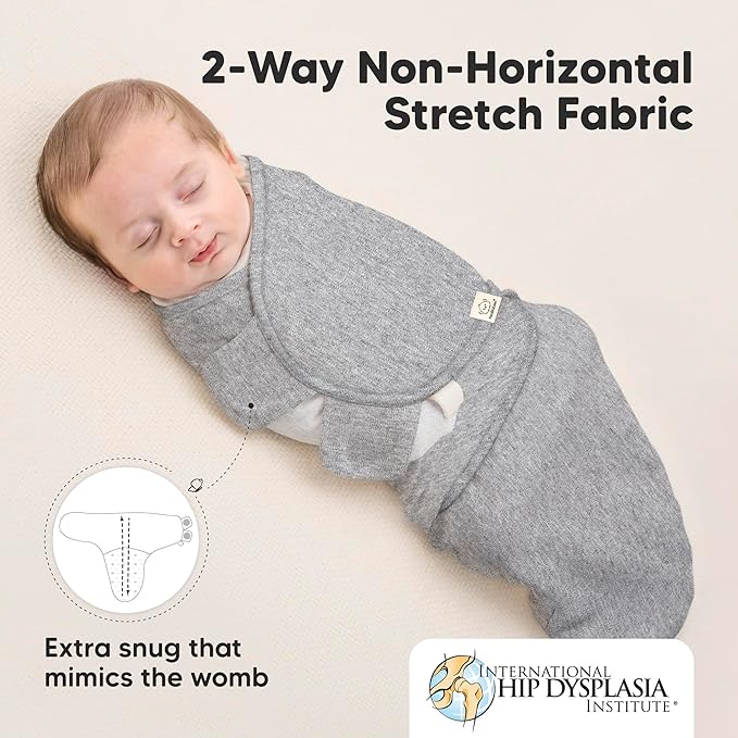 KeaBabies 3-Pack Organic Baby Swaddle Sleep Sacks - Swaddles for Newborns, Infant 0-3 Months, Baby Girls, Boys, Soft & Snug Newborn Sleep Sack, Nursery Swaddling Blankets (Cloud)