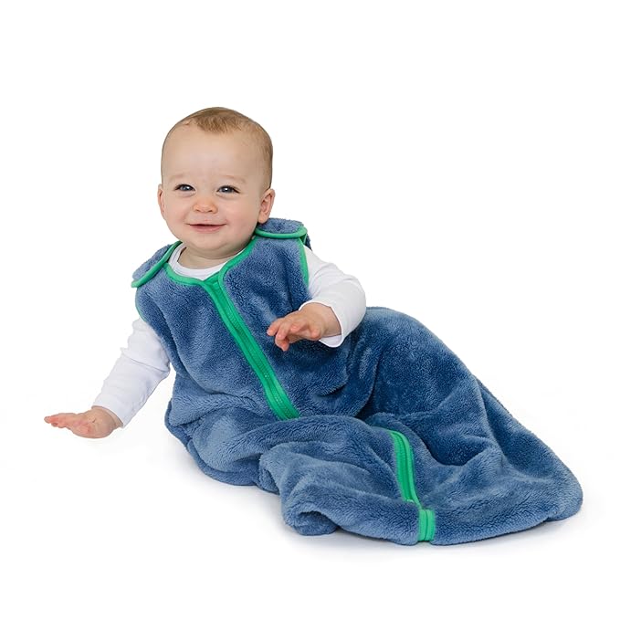 Baby Deedee Sleep Nest Teddy Baby Sleeping Bag, Fuzzy Dino, Small (0-6 Months)