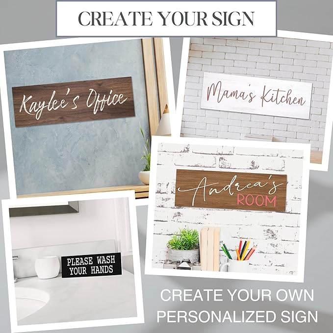 Custom Wood Signs, Personalized Sign For Home, Custom Fonts Colors Sizes, Make Your Own Unique Sign, 10 Backgrounds - Fonts & Colors can be Changed, Personalized Rustic Sign (6" x 18")