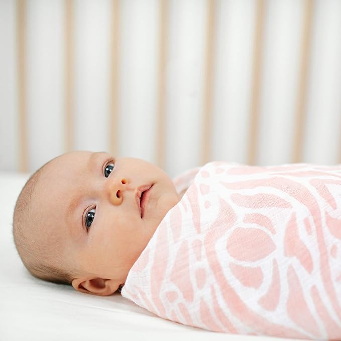 aden + anais Essentials Swaddle Blanket, Boutique Muslin Blankets for Girls & Boys, Baby Receiving Swaddles, Ideal Newborn & Infant Swaddling Set, Perfect Shower Gifts, 4 Pack, Tropicalia