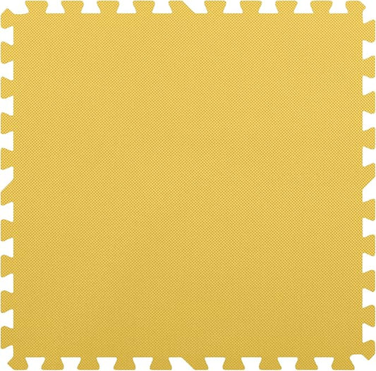 FlooringInc's 1/2" Soft Non-Toxic Baby Play Mat, Toddler Playmat, Colorful Puzzle PlayMat, Floor Mats for Kids & Babies, EVA Foam Interlocking Tiles for Nursery & Playroom | Yellow, 12 Tiles, 48 Sq/Ft