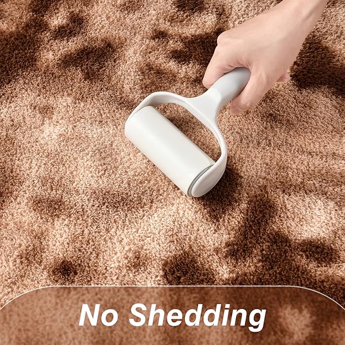 Large Soft Area Rugs for Living Room, 5 x 8 Ft Thickened Memory Foam Rug for Bedroom, Non-Slip Tie-Dyed Indoor Floor Carpet for Boys Girls Room Nursery Home Decor, Coffee