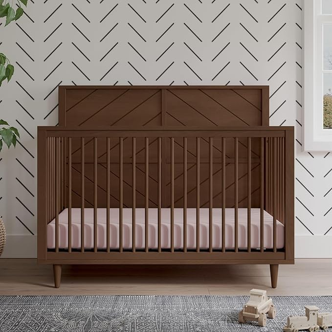 Child Craft Surrey Hill Crib, Dresser and Chest Nursery Set, 3-Piece, Includes 4-in-1 Convertible Crib, Dresser, and Chest, Grows with Your Baby (Toasted Chestnut)