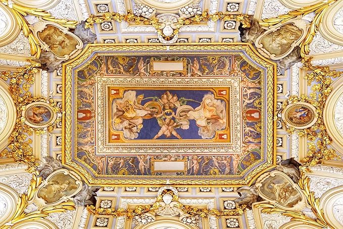 Gold Jesus Christ Religious Fine Decorative Wall Mural for Interior Ceiling and Backdrop Murals（Not Peel and Stick）