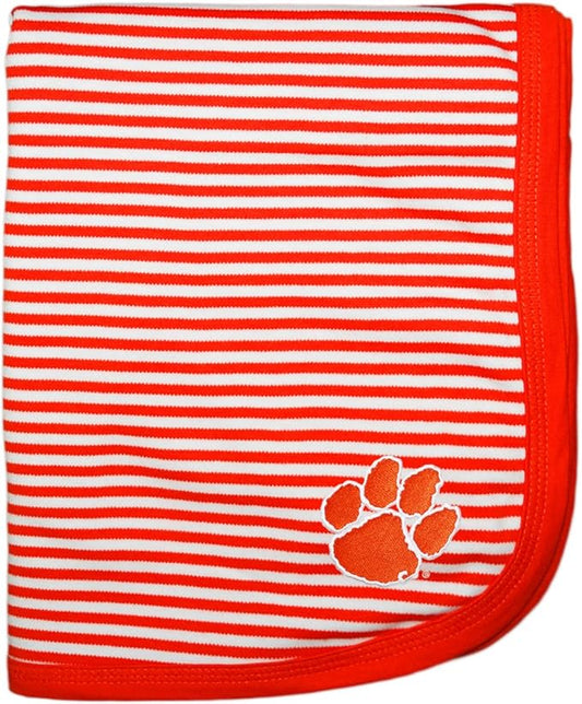 Creative Knitwear Clemson Tigers Striped Baby and Toddler Blanket