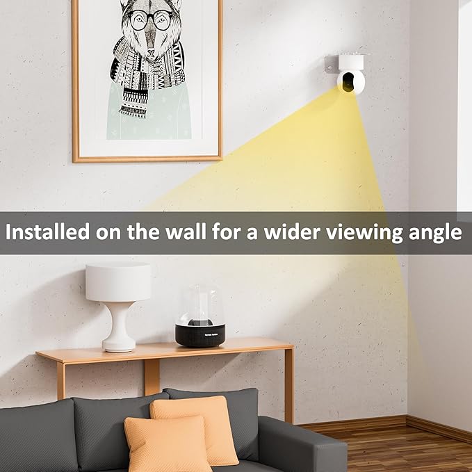 Clear Acrylic Wall Shelf 4 Pack for Surveillance Cameras, Smart Security Cameras, Small Floating Shelf for Plants, Speaker, Dog Camera, 4'', with Cable Clips