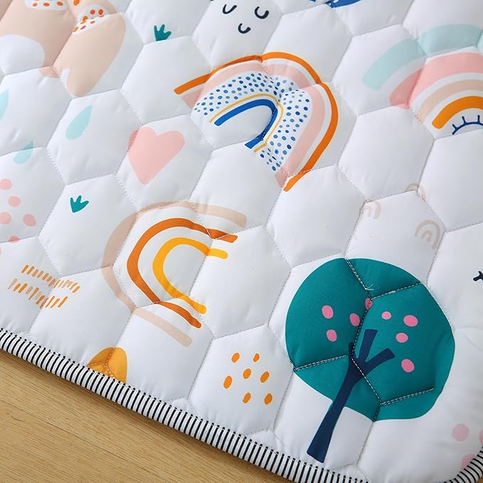 Baby Play Mats for Floor, 71"×59" Playpen Mat, Thick Cushioning Padding Foam Playmat, Washable Crawling Mat for Baby and Toddlers Infants to Play and Learn