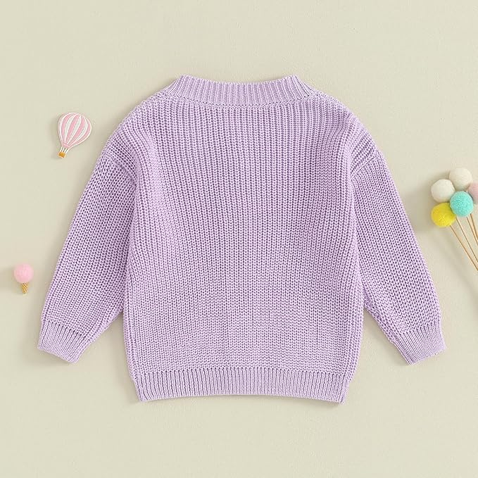 Newborn Baby Boy Girl Knit Sweater Cardigan Winter Warm Button Down Sweatshirt Top Outfit Cute Infant Fall Clothes