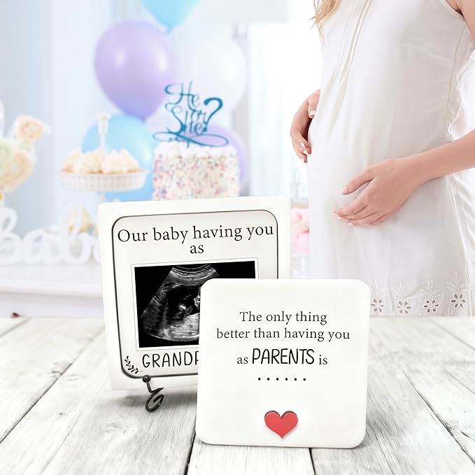 Pregnancy Announcement for Grandma Grandparents, Ultrasound Photo Frame Surprise Box, Baby Announcement Gifts for Dad Mom, Baby Coming Soon Announcement, Pregnancy Reveal Gifts to Grandparents