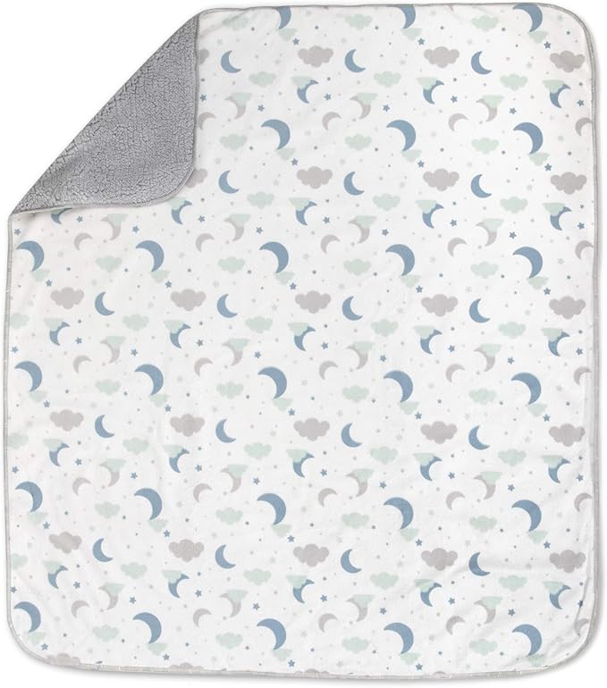 Sherpa Fleece Baby Blankets for Boys and Girls – Colorful, Reversible Baby Blankets for Newborns, Infants, Toddlers, and Nursery (Celestial)
