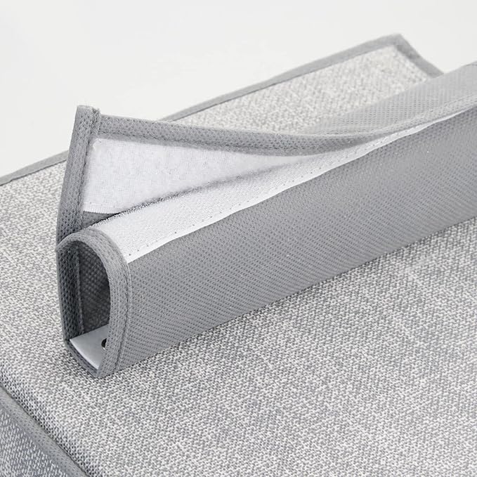 mDesign Fabric Hanging Organizer - Closet Rod Storage - 7 Shelves/3 Drawers for Baby Nursery Bedroom Organization - Hold Clothes, Linens, Toys, Accessories - Lido Collection - 2 Pack - Gray