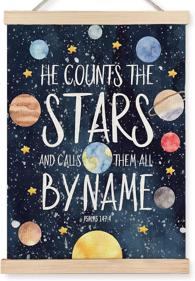 URLLUAE Solar System Poster Hanger Frame, Space Nursery Wall Art Decor,Solar System for Kids,Outer Space Room Decor for Boys Room,16x24 Inches