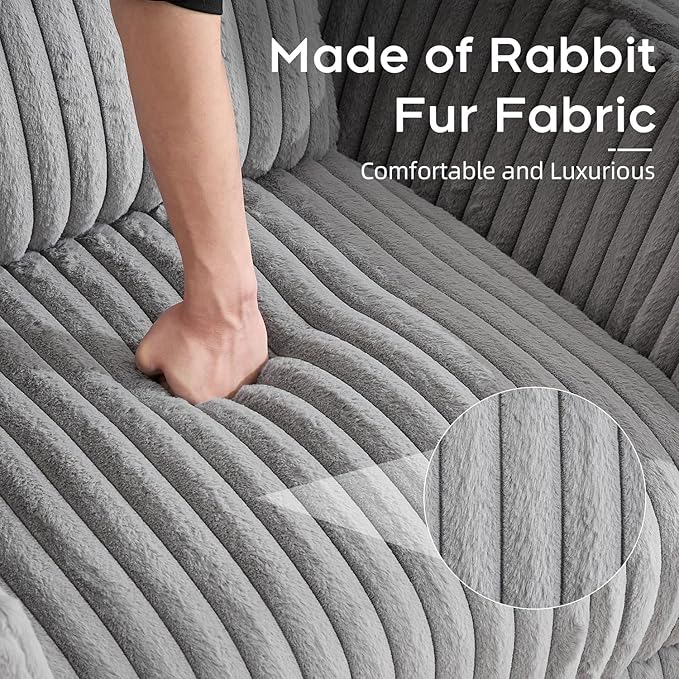 Power Nursery Rocking Chairs Swivel Glider Reclining Chair with 2 Pillows, Nursery Glider Rocking Recliner with Type-C & USB Charger Port, Corduroy Upholstery Armchair for Living Room/ Light Grey