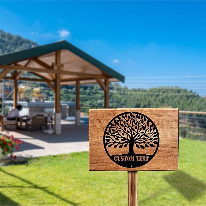 Custom Tree of Life Metal Sign, Personalized Family Name Sign, Wall Art, Welcome Sign for Front Door, Porch/Patio/Home decor, Anniversary/Wedding/House Warming Gifts New Home for Couples 2025