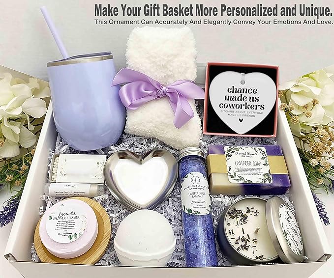 Heart Shaped Christmas Ornament-Chance Made Us Coworkers-Funny Promotion Retirement Farewell Leaving New Job Appreciation Gift for Boss Friend Coworker Keepsake with Gift Box