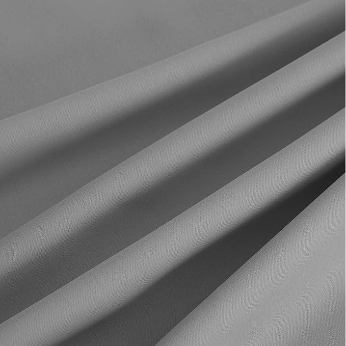 NICETOWN Silver Grey Curtains for Living Room 84 inches Long 2 Panels, Thermal Grommet Curtains for Living Room, Noise Reducing Privacy Window Treatment Shades for Bedroom, Laundry Patio, W52