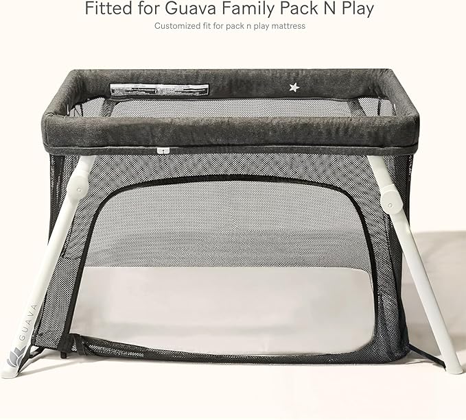 lulumoon Pack and Play Sheets Muslin: Cotton Fitted Sheets for Guava Family Pack N Play - Soft Playard Sheets for Boys and Girls 2Pack