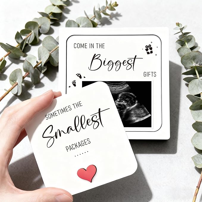 Pregnancy Announcement, Ultrasound Picture Frame Wooden Surprise Box, Baby Coming Soon Announcement Sign, Pregnancy Reveal Gifts for Grandparents, Husband, Friends, Auntie, Uncle, Best Sister