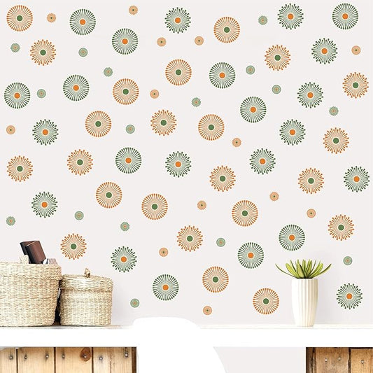 Boho Sun Wall Stickers Small Sunshine Wall Stickers Vintage Sun Wall Decals Peel and Stick Suns Pattern Stickers Cute Bohemian Sun Decals for Kids Room Nursery Bedroom Playroom Decor