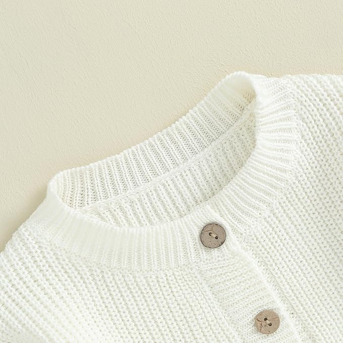 Newborn Baby Boy Girl Knit Sweater Cardigan Winter Warm Button Down Sweatshirt Top Outfit Cute Infant Fall Clothes