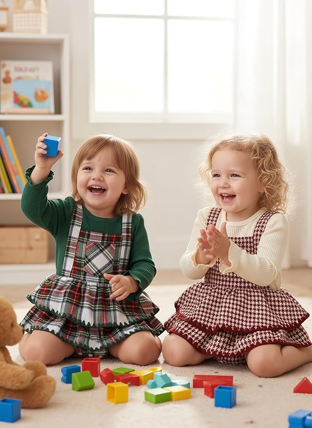 YOUNGER TREE Newborn Baby Girl Fall Winter Outfits Long Sleeve Romper Corduroy Overall Dress Infant Skirt Clothes Sets