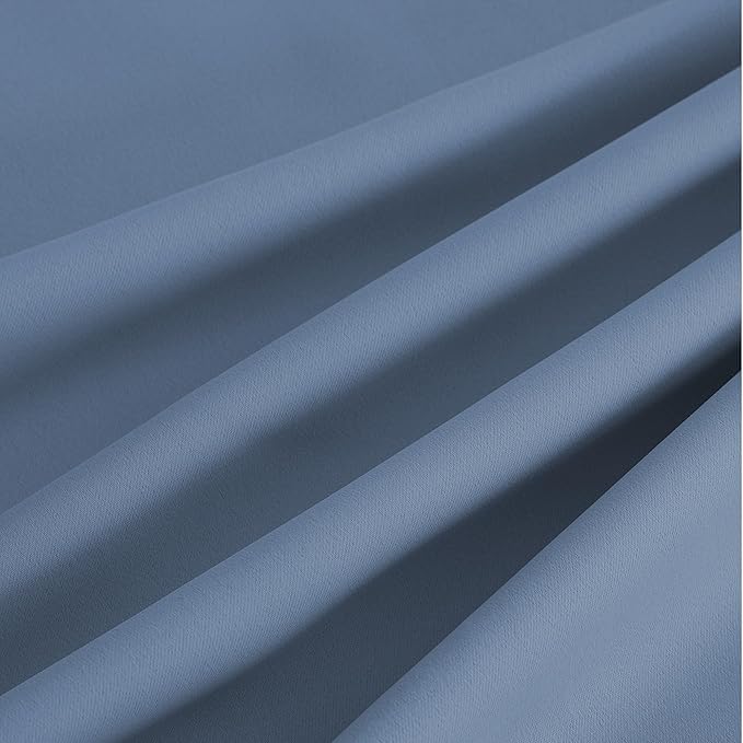 NICETOWN Stone Blue Blackout Curtains 108 inch Long, Thermal Insulated Grommet Privacy Energy Saving Shades for Bedroom, Living Room, Bathroom, Laundry, Patio, Closet, 2 Panels, W52 x L108