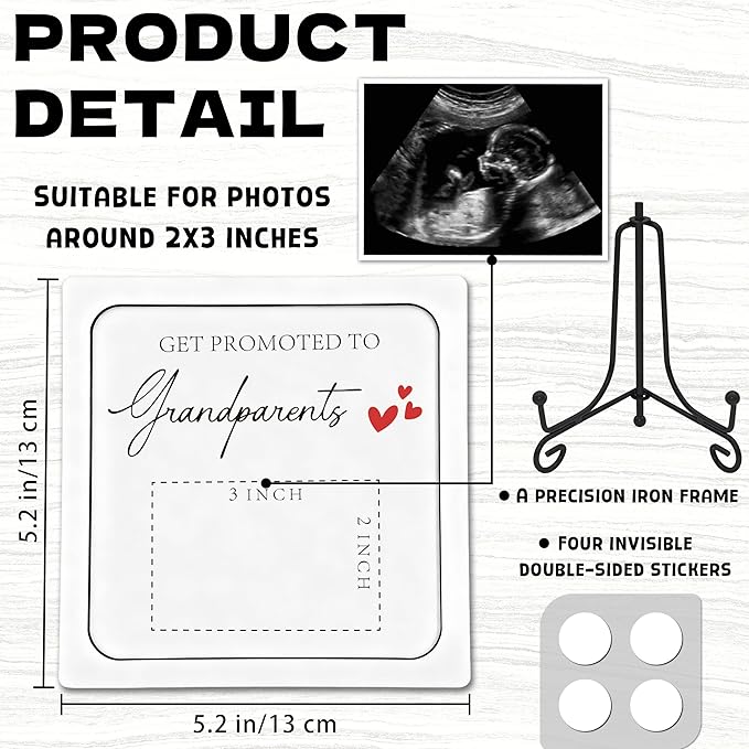 Pregnancy Announcement for Parents, Ultrasound Picture Frames Surprise Box, Birth Announcement Ideas, Pregnancy Reveal to Grandparents, Baby Announcement Gifts for Grandma Grandpa