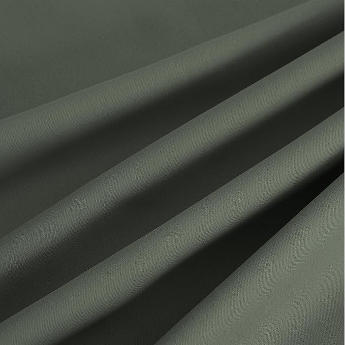 NICETOWN Dark Mallard Curtains for Living Room 84 inches Long 2 Panels, Thermal Grommet Curtains for Living Room, Noise Reducing Privacy Window Treatment Shades for Bedroom, Laundry Patio, W52