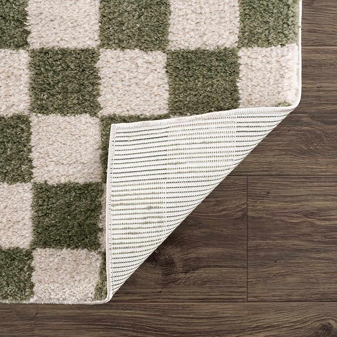 BoutiqueRugs Canika Thick Performance Area Rug - Machine Washable - Dark Green, Off White - 16' x 16' Sample