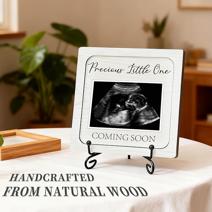 Pregnancy Announcement for Grandma Grandparents, Ultrasound Picture Frames Pregnancy Announcement Sign, Baby Announcement Wooden Surprise Box, Pregnancy Reveal to Husband Friends, Auntie, Uncle