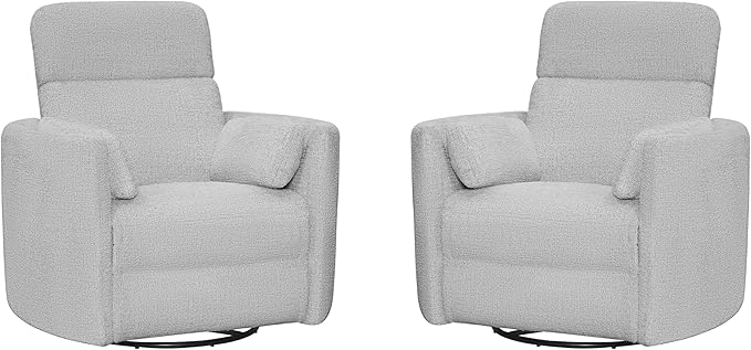 Parker Living Radius - Angora Linen Manual Swivel Recliner Two Pack