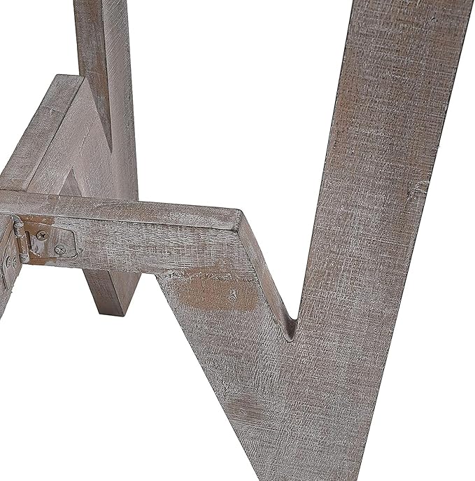 Set of 2 Rustic Farmhouse end Table with Storage Shelf, French Country Accent Side Table for Family, Dinning or Living Room, Small Spaces, Modern, Round, Vintage Grey Finish