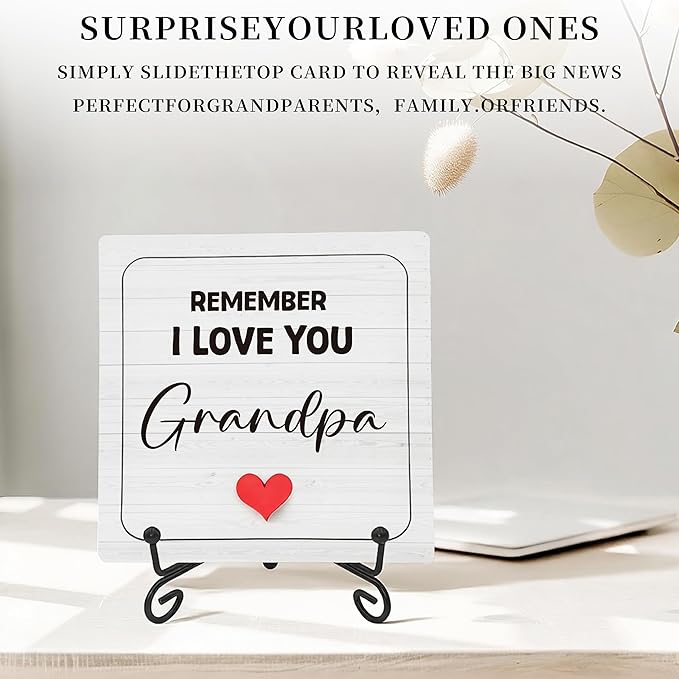 Me and My Grandpa Picture Frame, Baby Keepsake Photo, Grandpa Picture Frames Wooden Surprise Box, Gender Neutral Nursery Decor, Best Grandparent or First Father's Day Gifts
