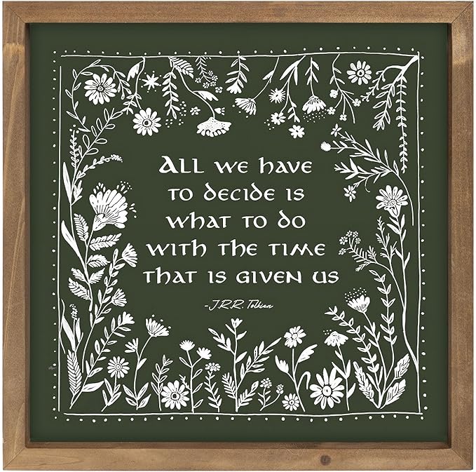 pechpell 11.8 Inch Nursery Wall Decor, Wooden Green Girl Nursery Wall Art with Wreath Sign, Boho Vintage Woodland Nature Themed Kids Room Playroom Table Shelf Baby Shower Decorations for Home