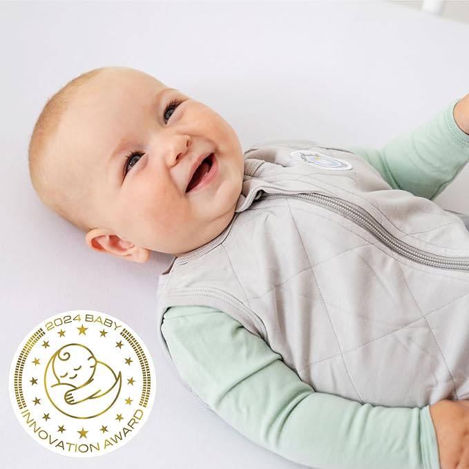 Dreamland Baby Lightweight Bamboo Viscose Sleep Sack (24-36 Months). 1.0 TOG Ultra Soft Blanket w/ 2-Way Zipper. 95% Viscose, 5% Spandex (Grey). Mom-Owned US Business, Premium Materials