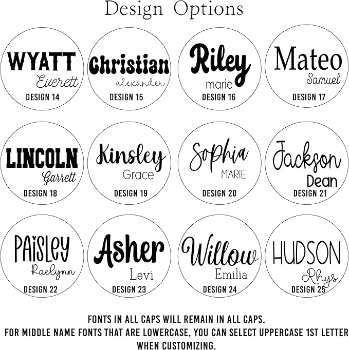 Personalized 3D Newborn Baby Name Announcement with Stats, Custom Baby Name Hospital Photo Prop, Many sizes, 25 Font Options, 30 Colors