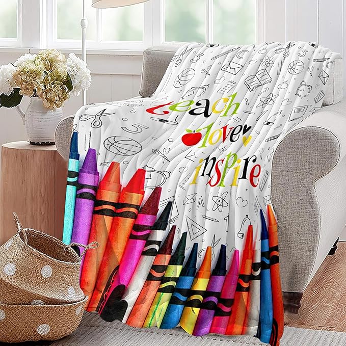 Teacher Blanket Best Teacher Throw Blanket Super Soft Flannel Lightweight Fluffy Plush Cozy Fuzzy Fleece Appreciation Decor Gifts Blanket for Dog Lover Kids Boys Adults Man for Bed Sofa 40"X50"