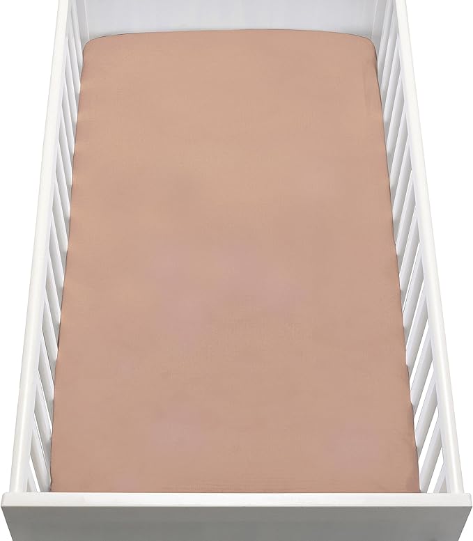 Newton Baby Fitted Crib Sheet (2-Pack) - Ultra Breathable and Soft, Organic Cotton, Fits All Standard Cribs, Clay