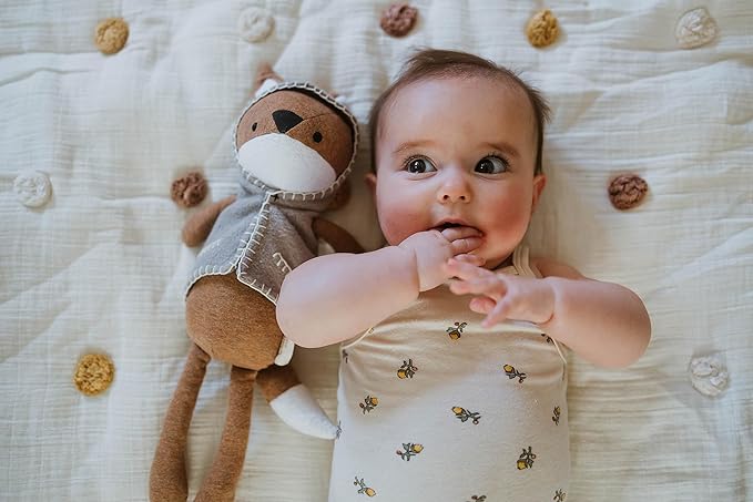 Crane Baby Handmade Soft Plush Stuffed Animal Toy, Cuddle Me Baby Companion, Nursery Essential Gift for Boys and Girls Frankie Fox Woodland Plush Toy