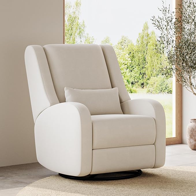Nurture& The Wingback Plus – Premium Power Recliner for Nursery | Ergonomic, Stain-Resistant Glider Chair with USB, Lumbar & Head Support – Modern Baby Room Essential