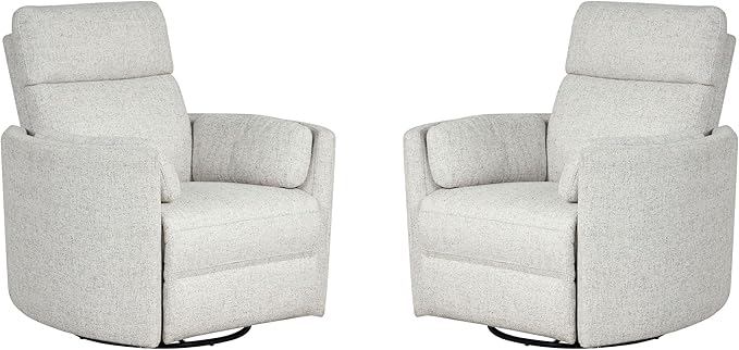 Parker Living Radius - Natural Beauty Quartz Power Swivel Glider Recliner Two Pack for Adults with USB and Type-C Ports, Single Sofa Chair for Living Room