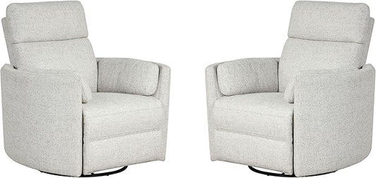 Parker Living Radius - Natural Beauty Quartz Power Swivel Glider Recliner Two Pack for Adults with USB and Type-C Ports, Single Sofa Chair for Living Room