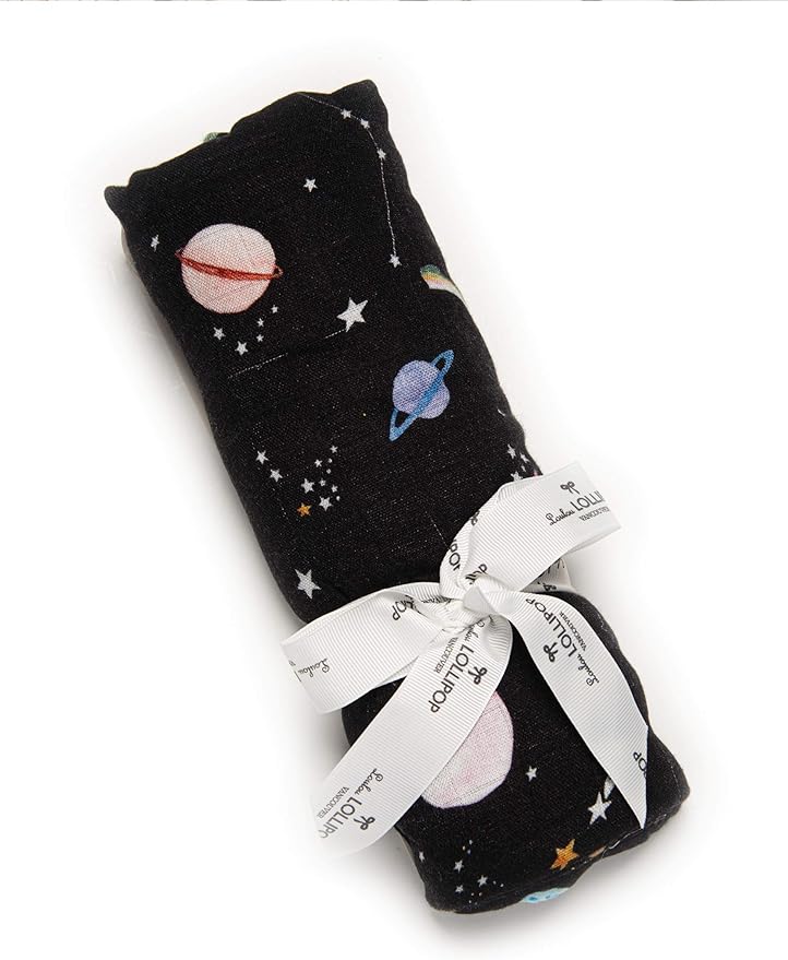 Loulou Lollipop Soft Baby Swaddle Blanket Muslin Wrap Receiving Blanket for Newborn to Toddler Girl and Boy, Large 47” by 47” - Planets…